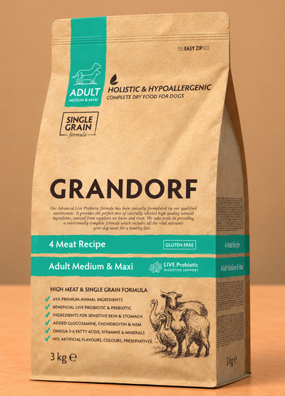 Croquettes Adulte Medium & Maxi  – 4 Viandes pour Chien
