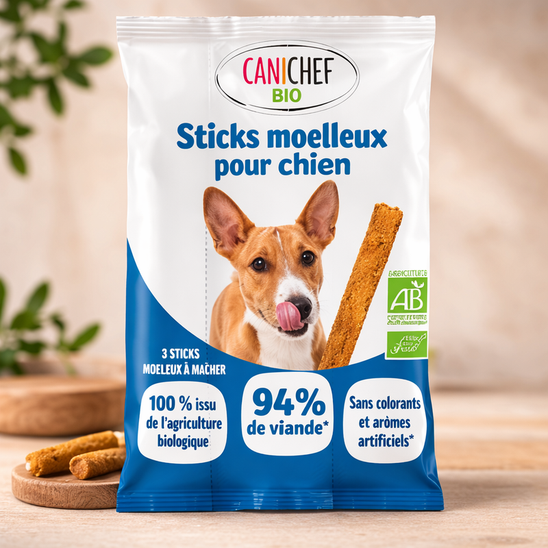 Canichef - Sticks à mâcher moelleux pour Chien