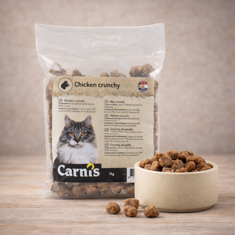 Carnis – Bouchées croustillantes au poulet pour chat (75 g)
