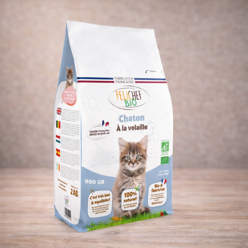 Felichef – Croquettes à la volaille pour chaton (800 g)