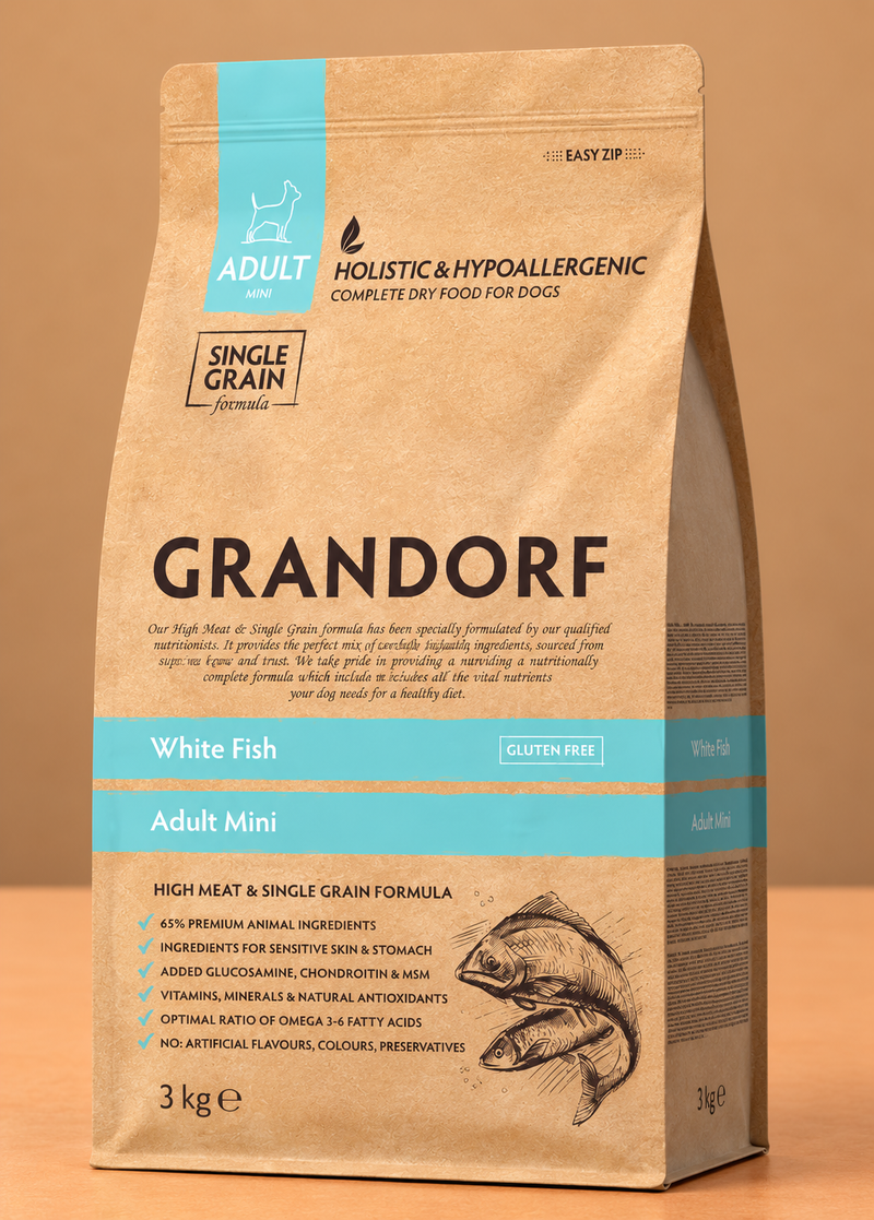 Croquettes Adulte Mini  – Poisson Blanc pour Chien