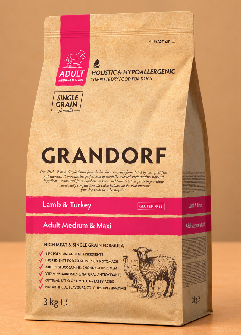 Croquettes Adulte Medium & Maxi  – Agneau & Dinde pour Chien