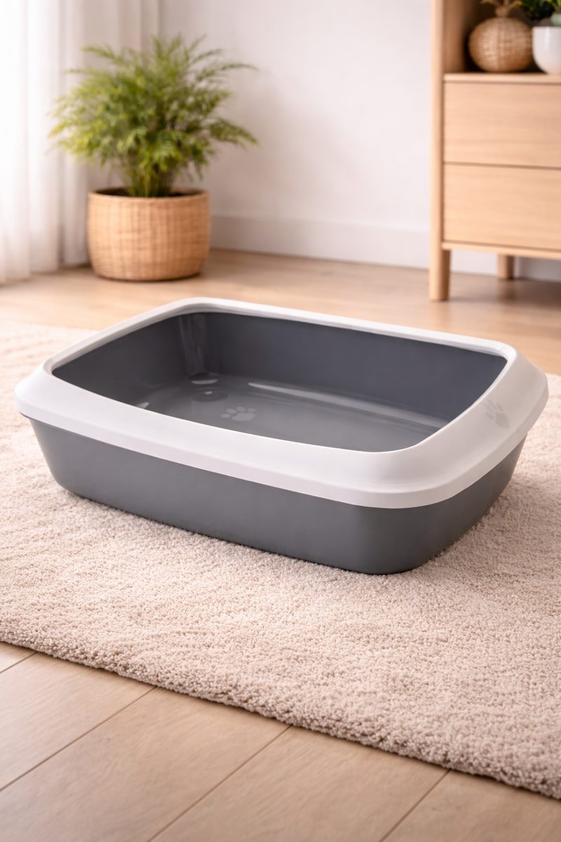 Iriz – Bac à litière avec bord pour chat (50 cm)