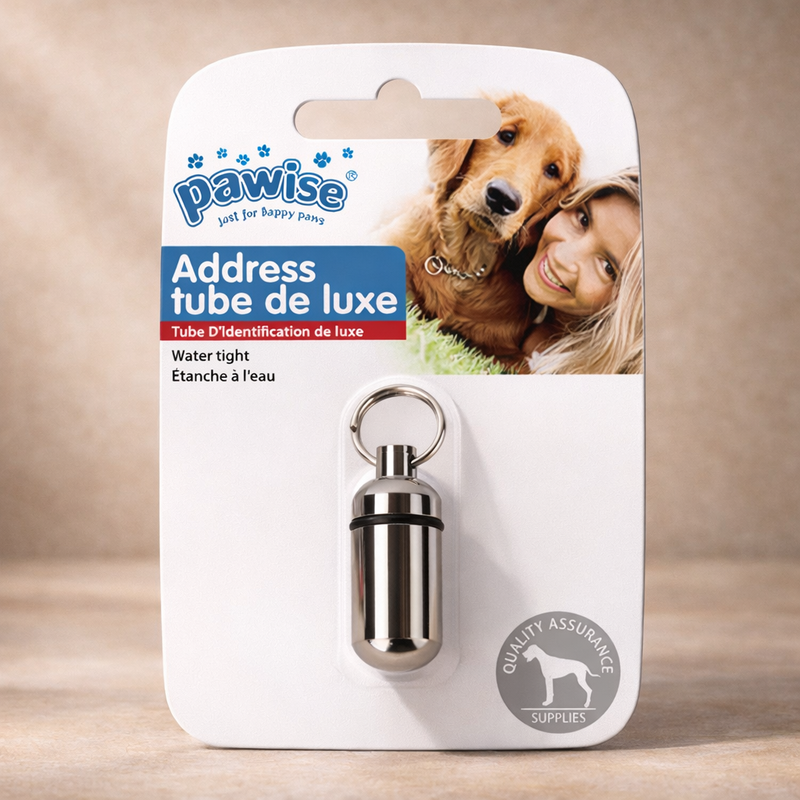 Pawise – Tube d’identification Deluxe pour chat