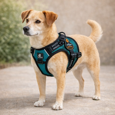 Spotted – Harnais anti-traction Pro vert pour chien