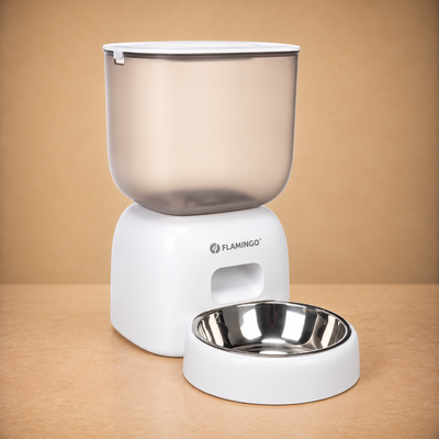 Blido – Distributeur de Nourriture Blanc pour Chien et Chat