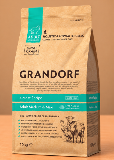 Croquettes Adulte Medium & Maxi  – 4 Viandes pour Chien