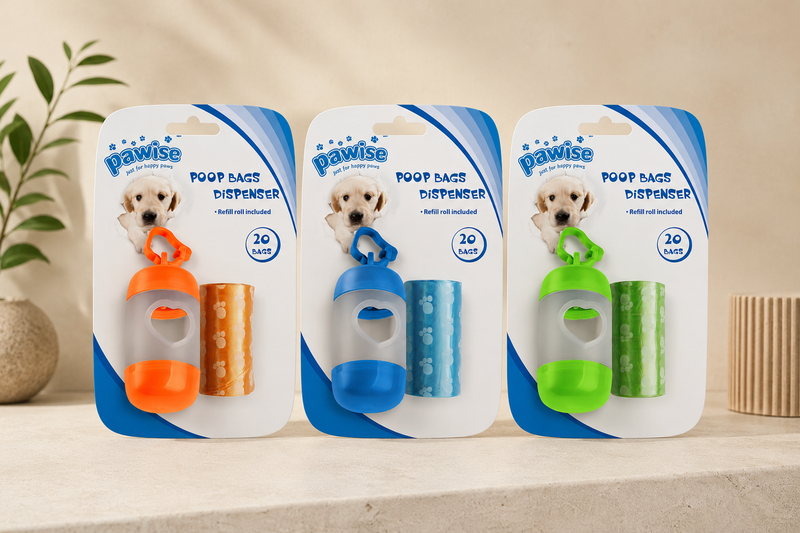 Distributeur de Sacs à Déjections pour Chien avec 40 Sacs