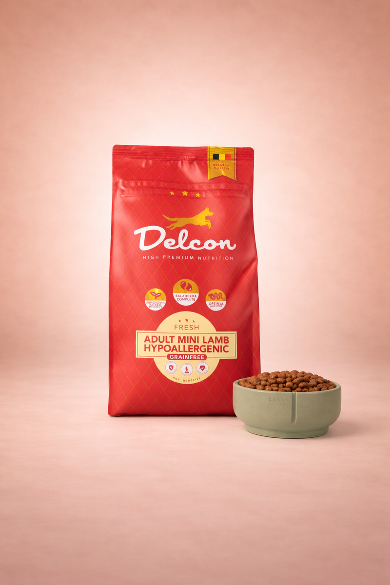 Delcon – Croquettes Mini hypoallergéniques à l’agneau pour chien adulte