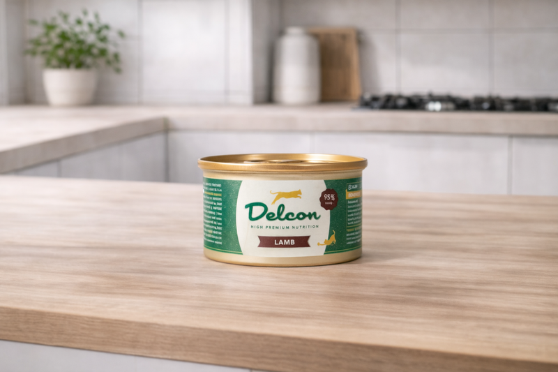Delcon – Pâtée Adult à l’agneau pour chat (85 g)