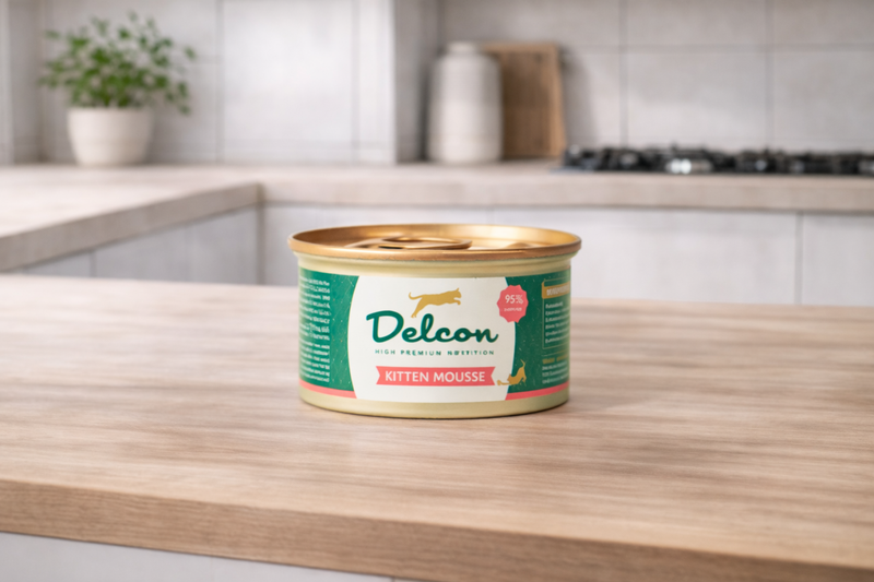 Delcon – Mousse Kitten pour chaton (85 g)